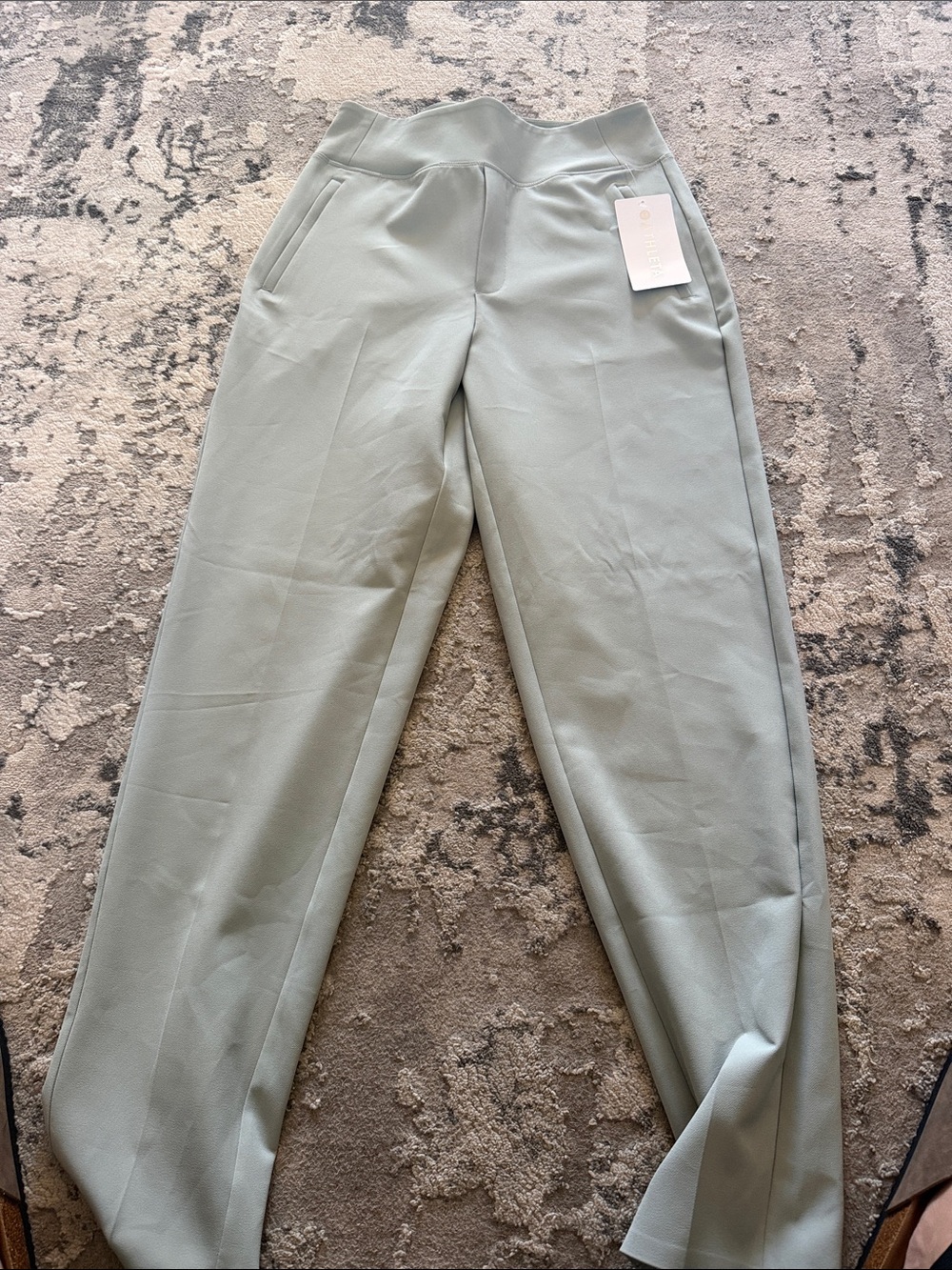 Athleta Sage Green Straight-Leg Trousers